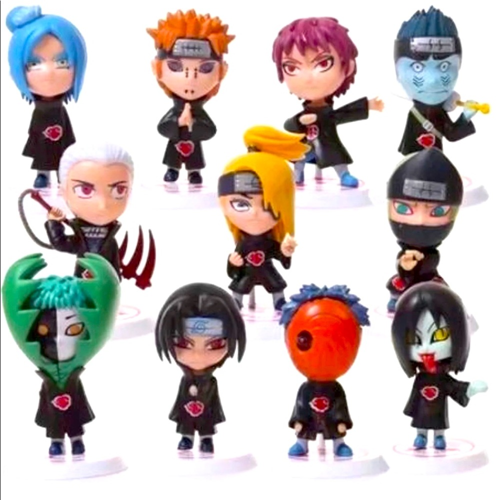 Naruto Akatsuki figure set 11 pcs anime
